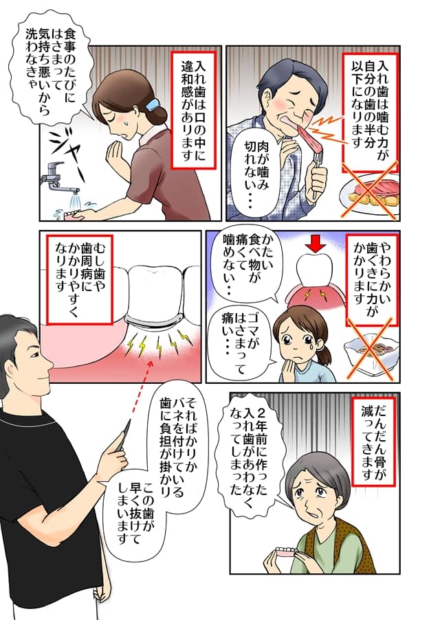 まんがで解説！「インプラント治療」